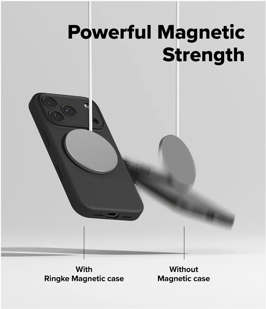 Ringke Silicone MagSafe Hoesje iPhone 17 Pro - Zwart