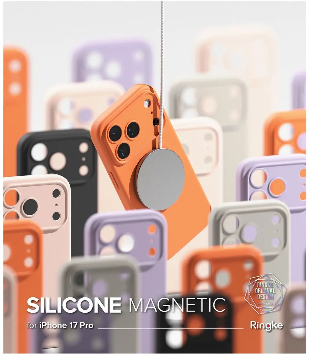 Ringke Silicone MagSafe Hoesje iPhone 17 Pro - Zwart