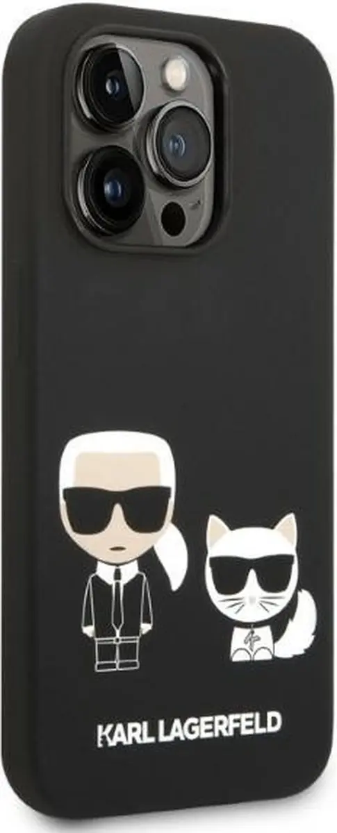 Karl Lagerfeld KLHMP14XSSKCK iPhone 14 Pro Max Hoesje - Zwart - Magsafe