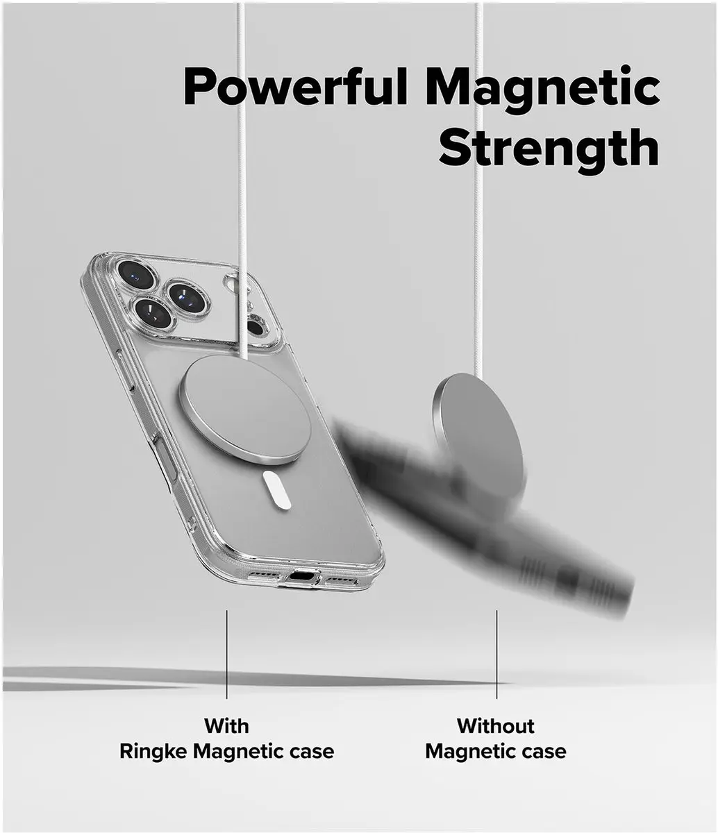 Ringke Fusion Magnetic Hoesje iPhone 17 Pro Max - Matte Transparant