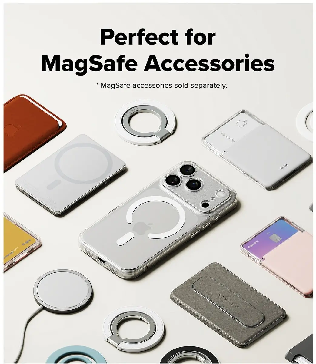 Ringke Fusion Magnetic Hoesje iPhone 17 Pro - Transparant