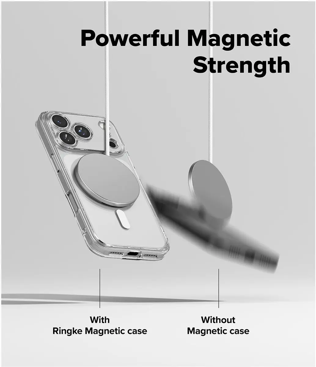 Ringke Fusion Magnetic Hoesje iPhone 17 Pro - Transparant