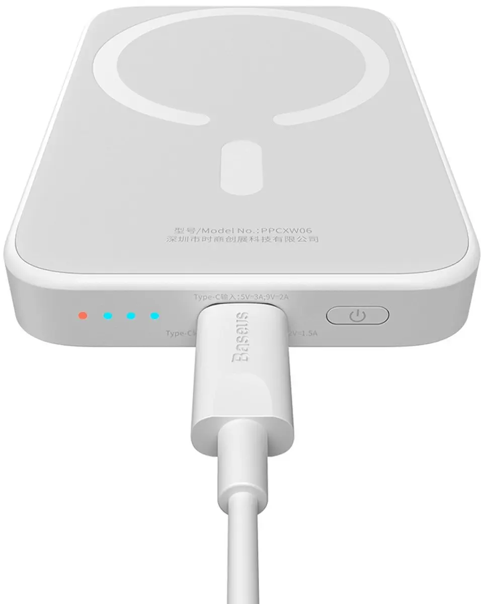 Baseus Airpow Magnetische Powerbank 6000mAh - 20W Wit