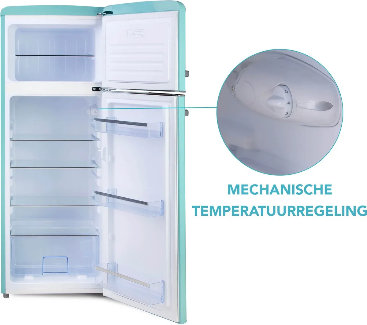 Domo DO91705R Retro Koelkast - Blauw - afbeelding 6 van 6