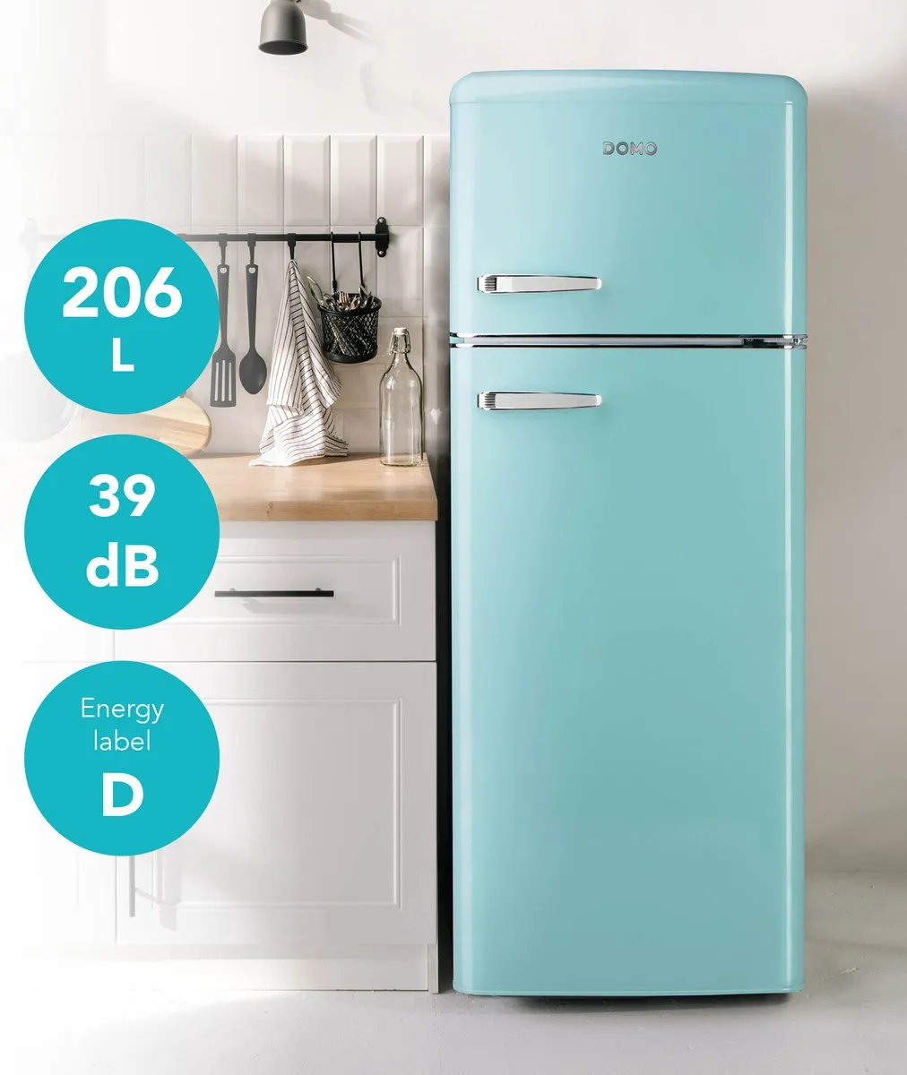 Domo DO91705R Retro Koelkast - Blauw