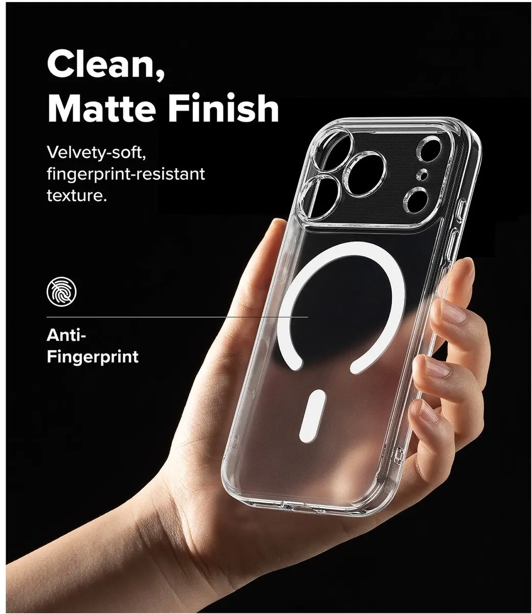 Ringke Fusion Magnetic Hoesje iPhone 17 Pro - Matte Transparant