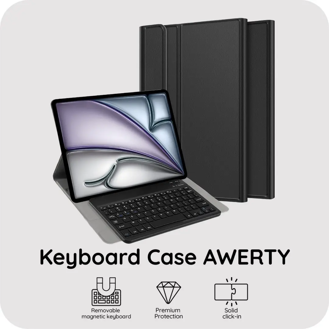 Just in Case 8451101 Tablethoes met Toetsenbord - iPad Air 13" - AZERTY - Zwart