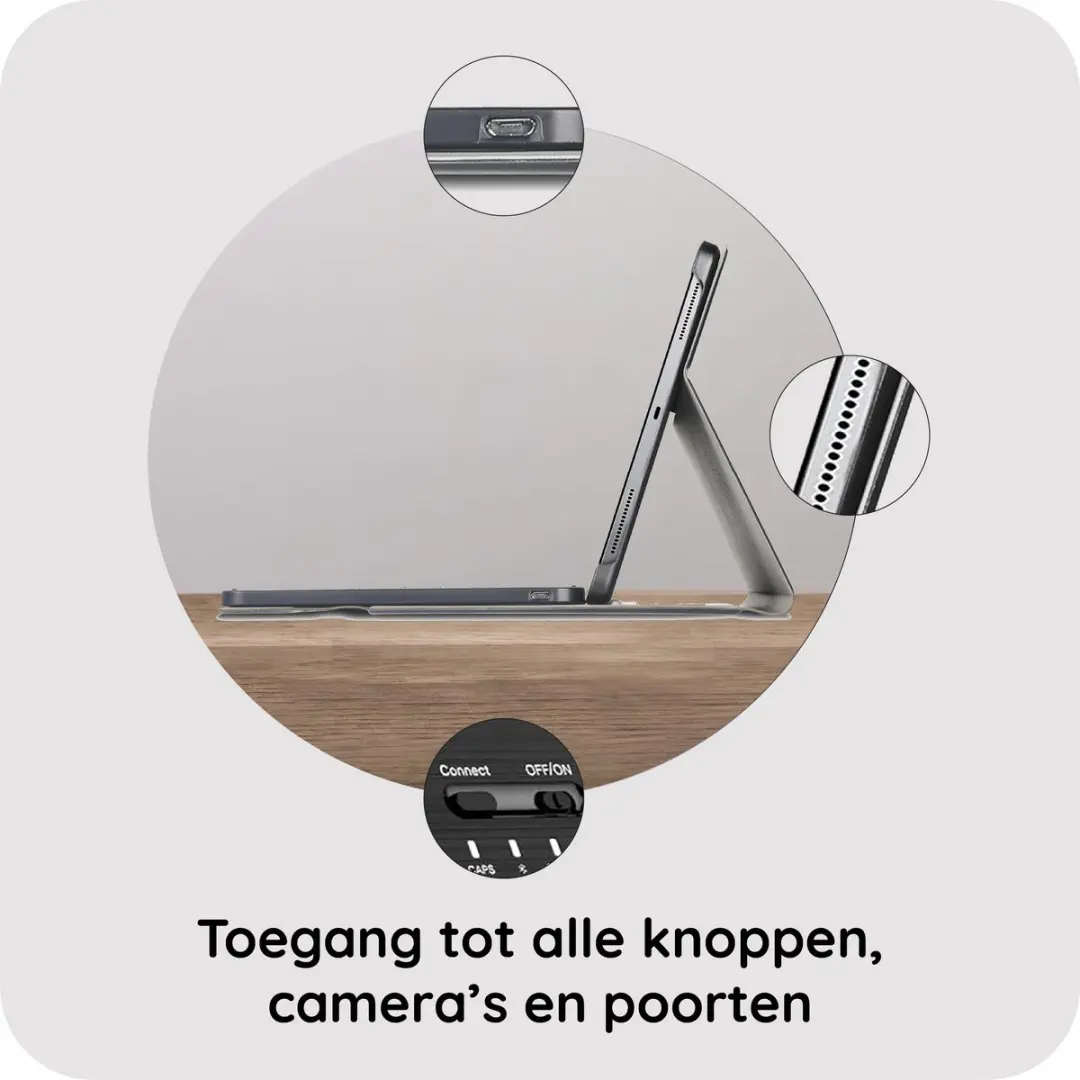 Just in Case 8451101 Tablethoes met Toetsenbord - iPad Air 13" - AZERTY - Zwart
