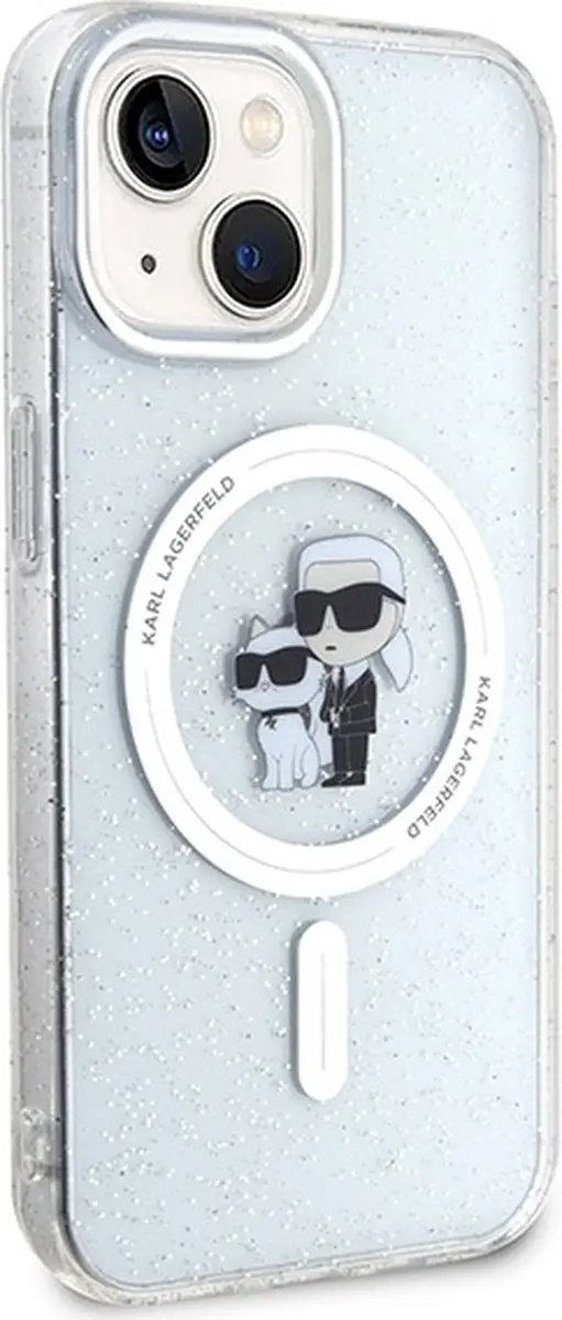 Karl Lagerfeld Ikonik Duo MagSafe Hoesje iPhone 15 - Transparant