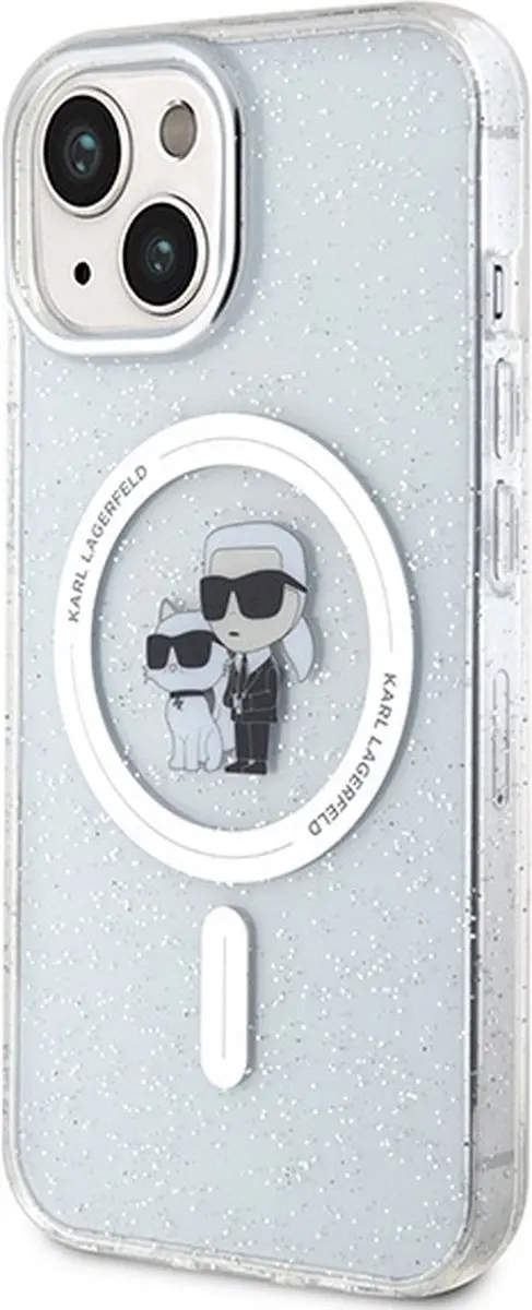 Karl Lagerfeld Ikonik Duo MagSafe Hoesje iPhone 15 - Transparant
