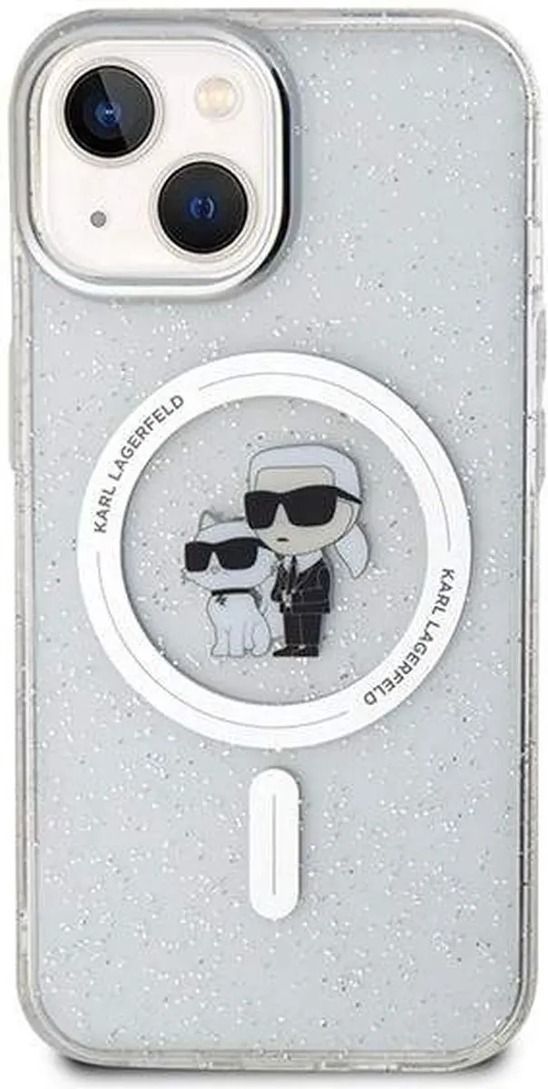 Karl Lagerfeld Ikonik Duo MagSafe Hoesje iPhone 15 - Transparant