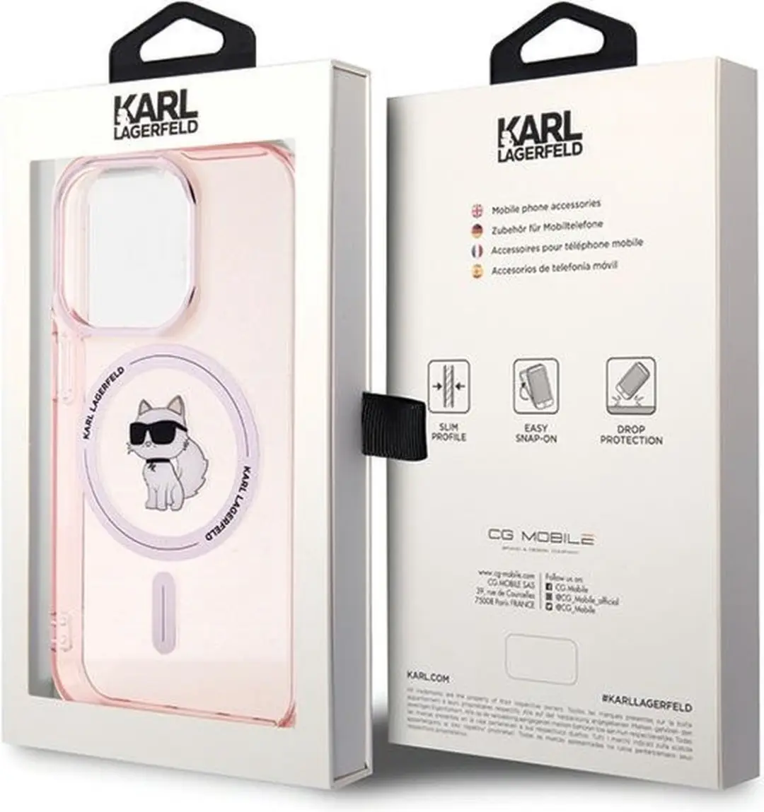 Karl Lagerfeld IML Choupette MagSafe Hoesje iPhone 15 Pro Max - Roze - afbeelding 6 van 6