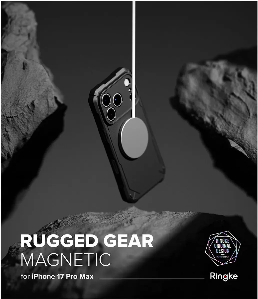 Ringke Rugged Gear Magnetic Hoesje iPhone 17 Pro Max - Zwart - afbeelding 6 van 6