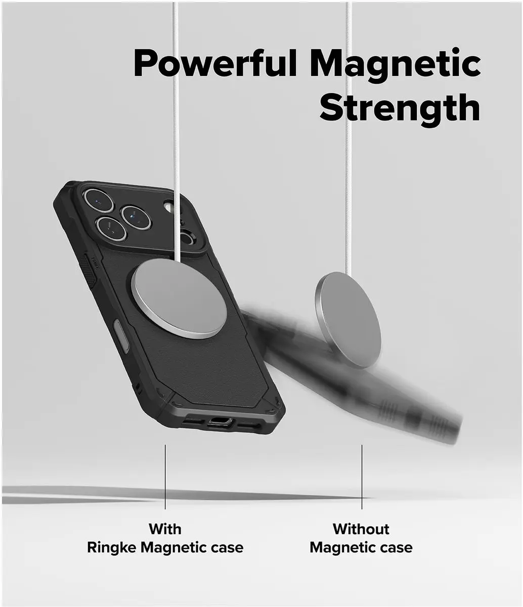 Ringke Rugged Gear Magnetic Hoesje iPhone 17 Pro Max - Zwart