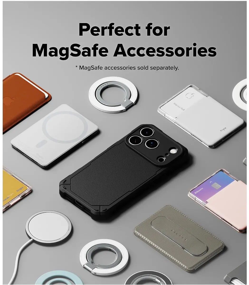 Ringke Rugged Gear Magnetic Hoesje iPhone 17 Pro Max - Zwart