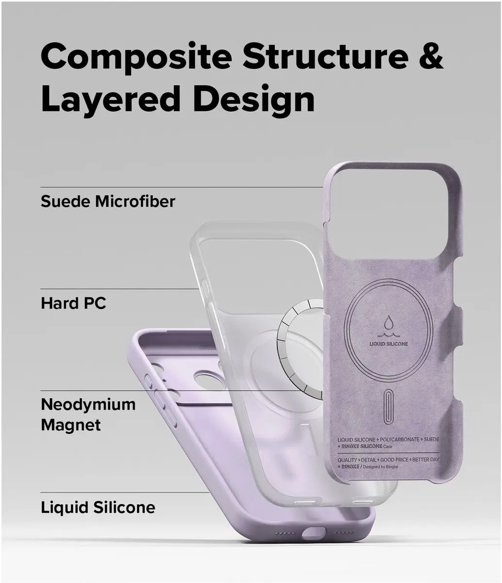 Ringke Silicone MagSafe Hoesje iPhone 17 Pro Max - Paars