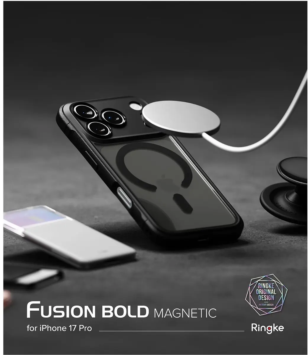 Ringke Fusion Bold Magnetic Hoesje iPhone 17 Pro - Matte Zwart