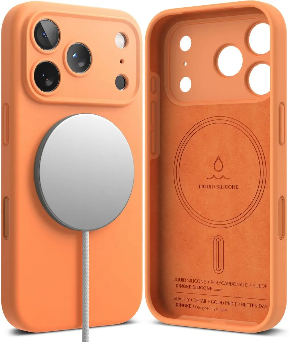 Ringke Silicone MagSafe Hoesje iPhone 17 Pro - Oranje - afbeelding 6 van 6