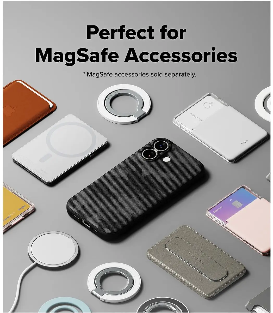 Ringke Onyx Magnetic Hoesje iPhone 17 - MagSafe/Qi2 - Zwart - afbeelding 6 van 6