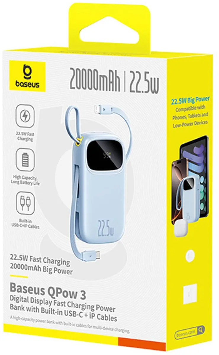 Baseus EnerFill FC31 Powerbank 20000mAh - Blauw