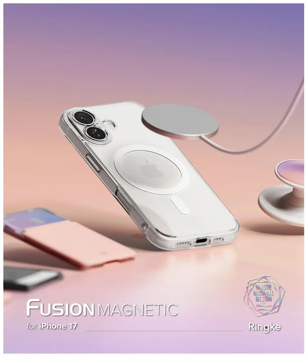 Ringke Fusion Magnetic Hoesje iPhone 17 - Matte Transparant