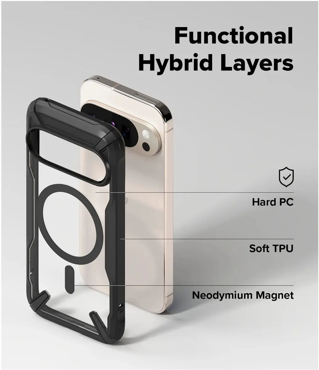 Ringke Fusion X Magnetic Hoesje Google Pixel 10/10 Pro - Zwart