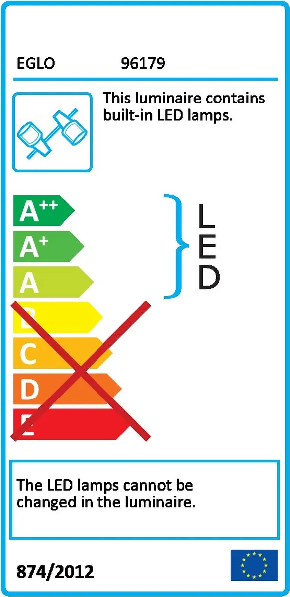 Eglo Cardillio 1 Spot 3 Lichts - Aluminium/Chroom