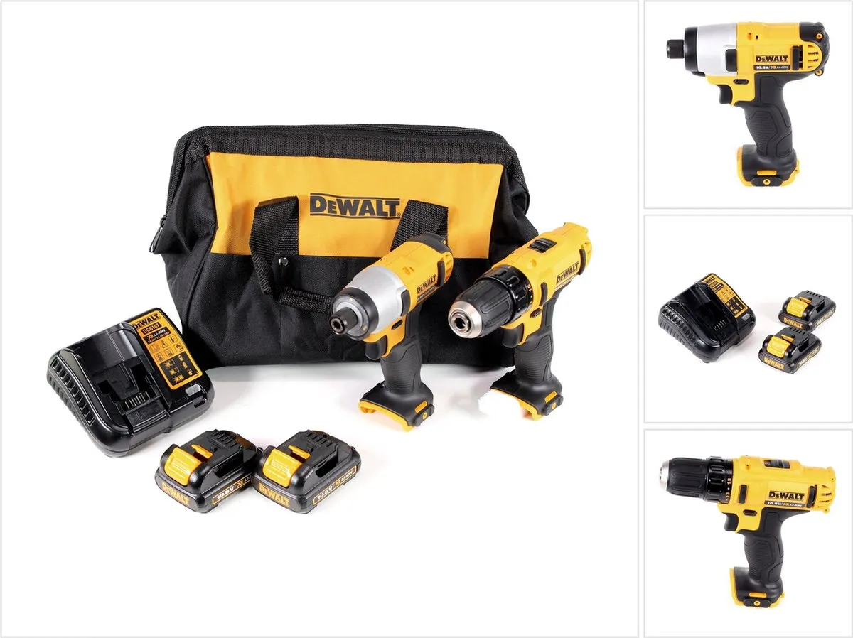 DeWalt DCK211C2 Combiset 10.8V - 2x Accu 1.3Ah