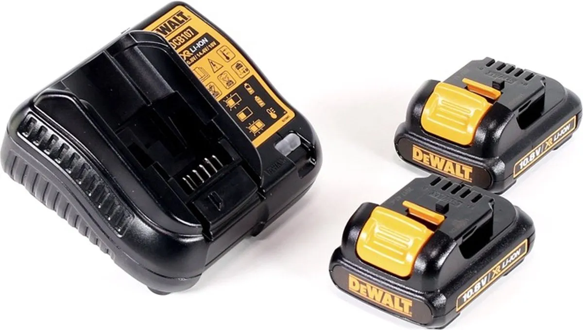 DeWalt DCK211C2 Combiset 10.8V - 2x Accu 1.3Ah - afbeelding 6 van 6