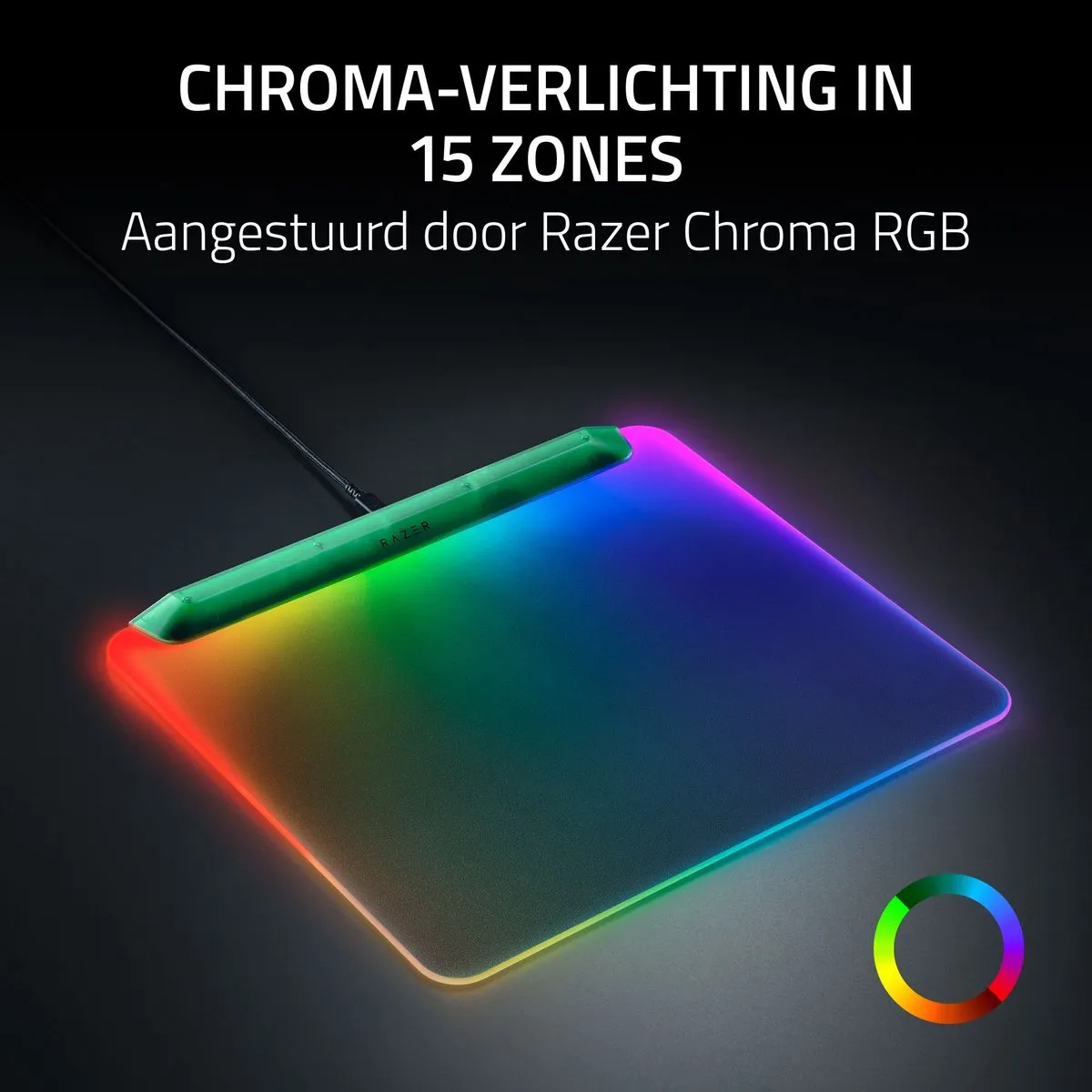 Razer Firefly V2 Pro Gaming Muismat 36x27.5cm - Phantom Green - afbeelding 6 van 6