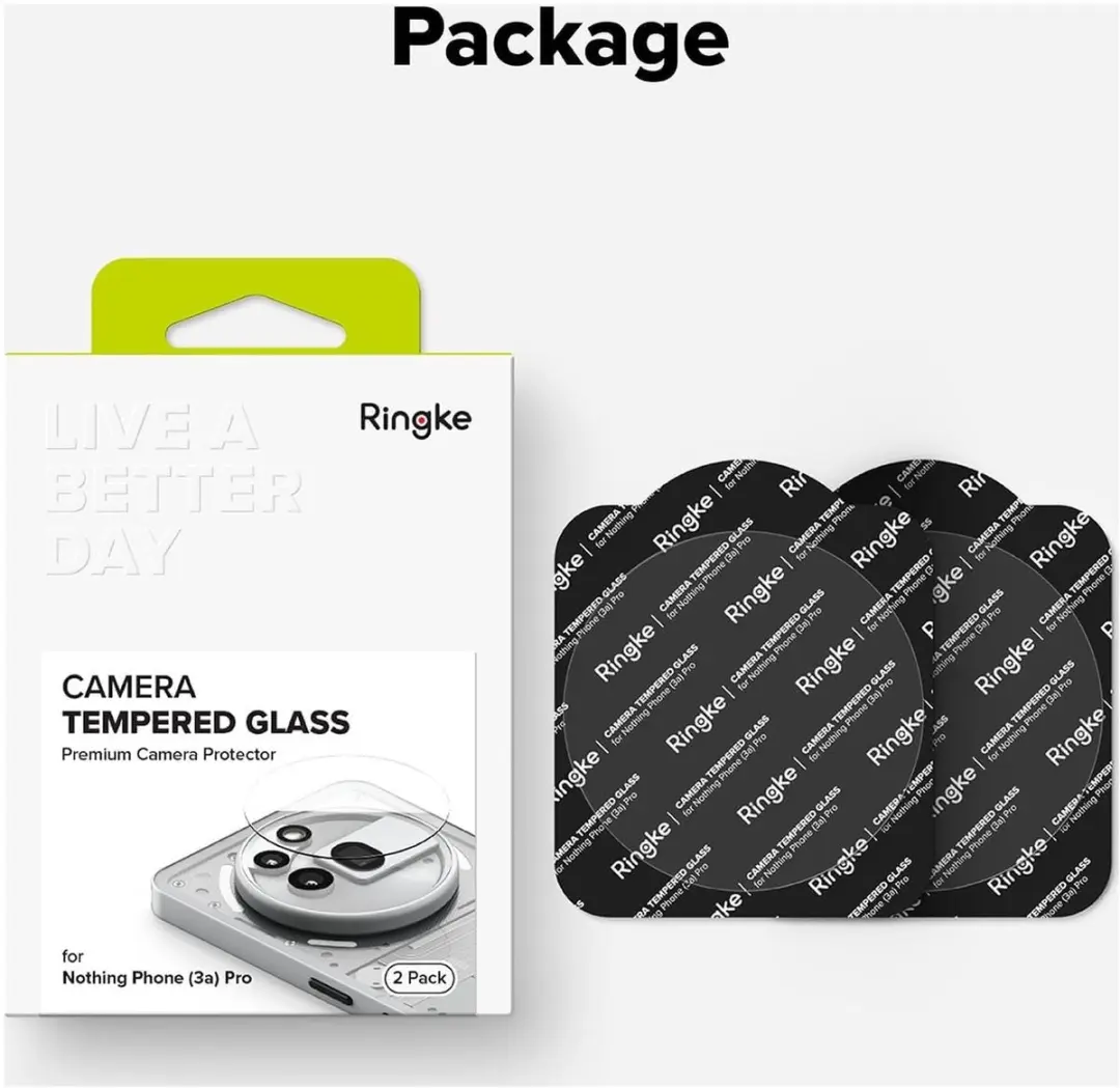 Ringke Tempered Glass Beschermer Nothing Phone (3a) Pro - 2 Stuks