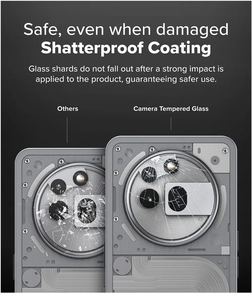 Ringke Tempered Glass Beschermer Nothing Phone (3a) Pro - 2 Stuks - afbeelding 6 van 6