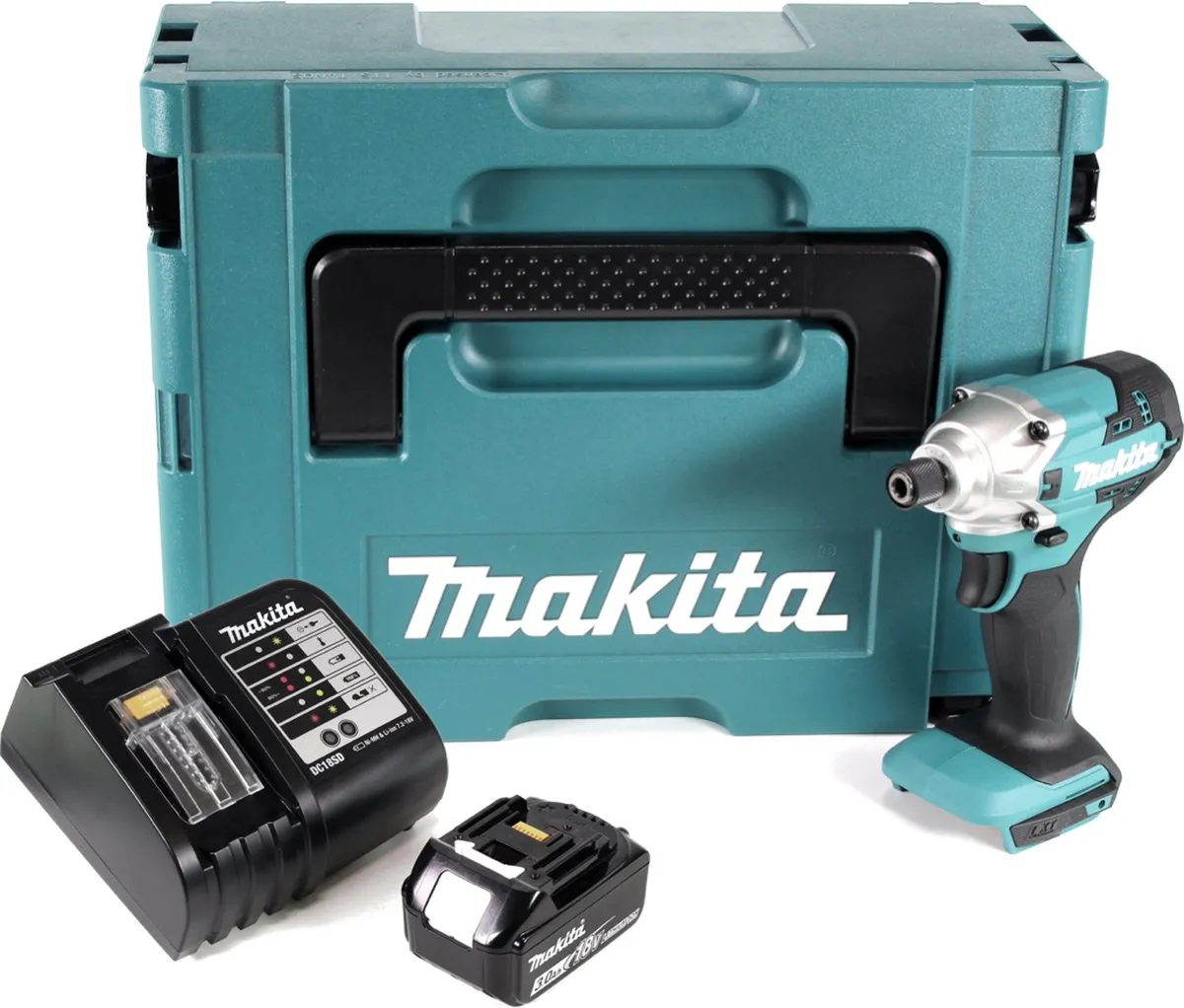 Makita DTD 156 SF1J accu slagmoersleutel 18V 155Nm + 1x oplaadbare accu 3.0Ah + lader + Makpac