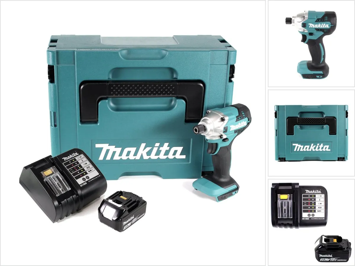 Makita DTD 156 SF1J accu slagmoersleutel 18V 155Nm + 1x oplaadbare accu 3.0Ah + lader + Makpac