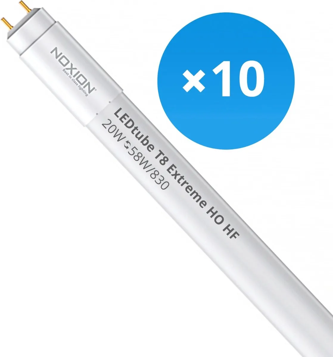 Voordeelpak 10x Noxion LED Buis T8 Avant Extreme (HF) High Output 20W 2800lm - 830 Warm Wit | 150cm - Vervangt 58W.