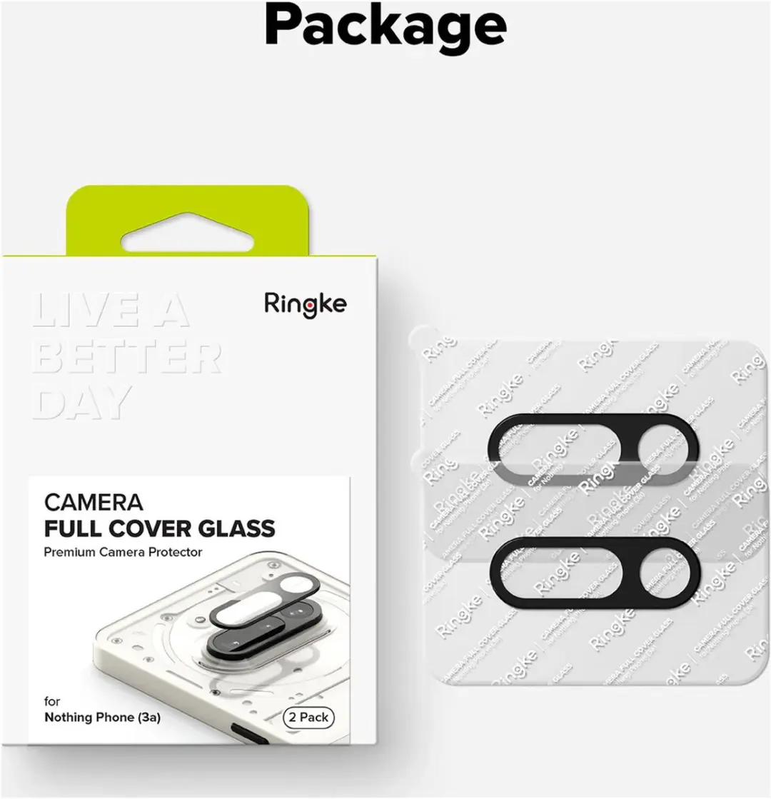 Ringke Full Cover Glas - Nothing Phone (3a) - 2 Stuks