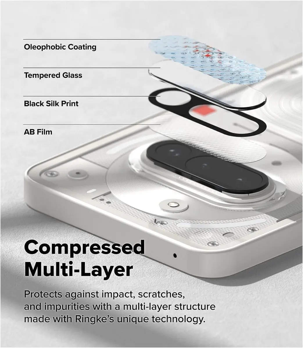 Ringke Full Cover Glas - Nothing Phone (3a) - 2 Stuks