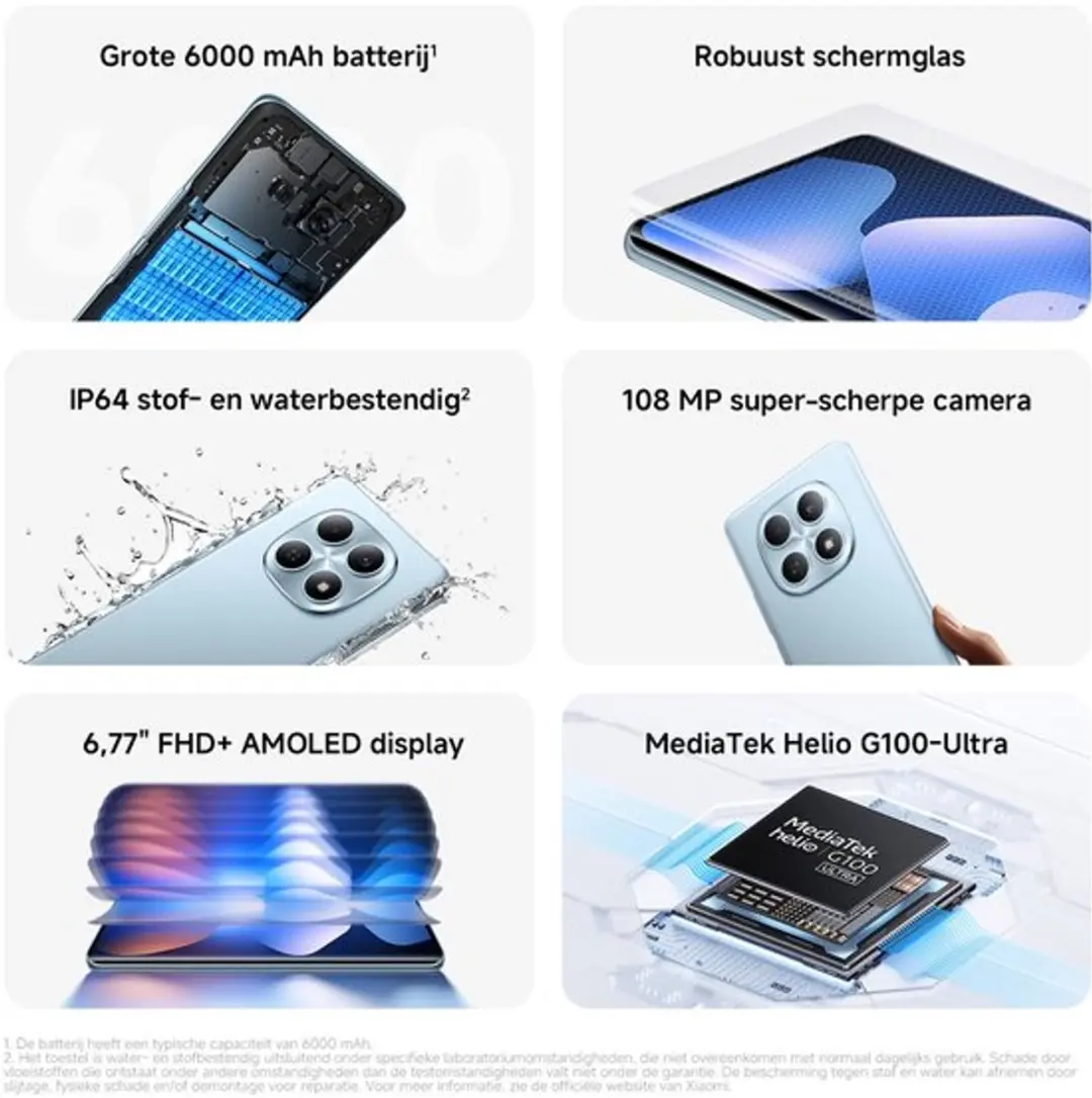 Xiaomi Redmi Note 15 4G 2510DRA23E - 8GB/256GB - Zwart