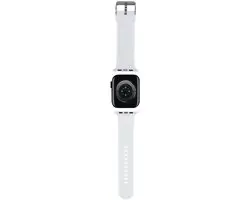 Karl Lagerfeld 3D Rubberen Hoofdband Apple Watch 42/44/45/49mm - Wit