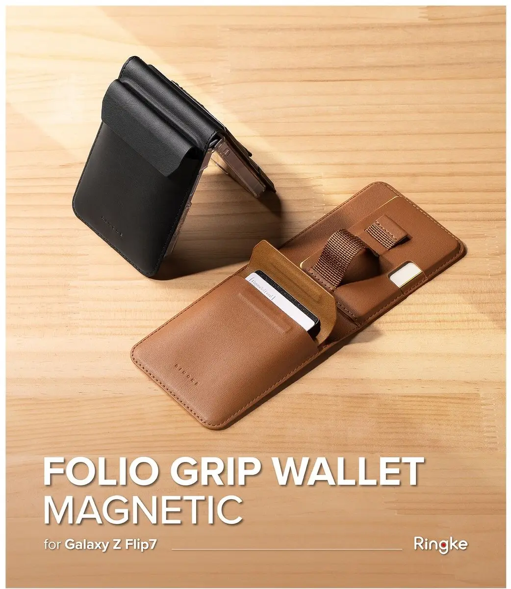 Ringke Folio Grip Wallet voor Samsung Galaxy Z Flip 7 - Zwart