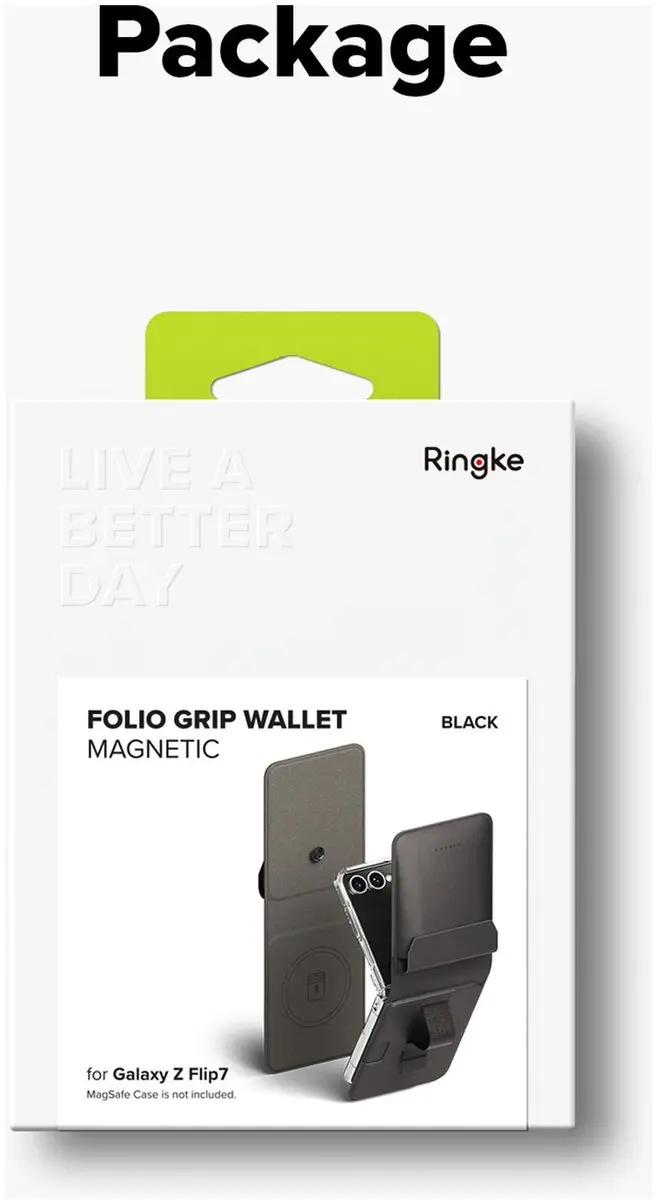 Ringke Folio Grip Wallet voor Samsung Galaxy Z Flip 7 - Zwart