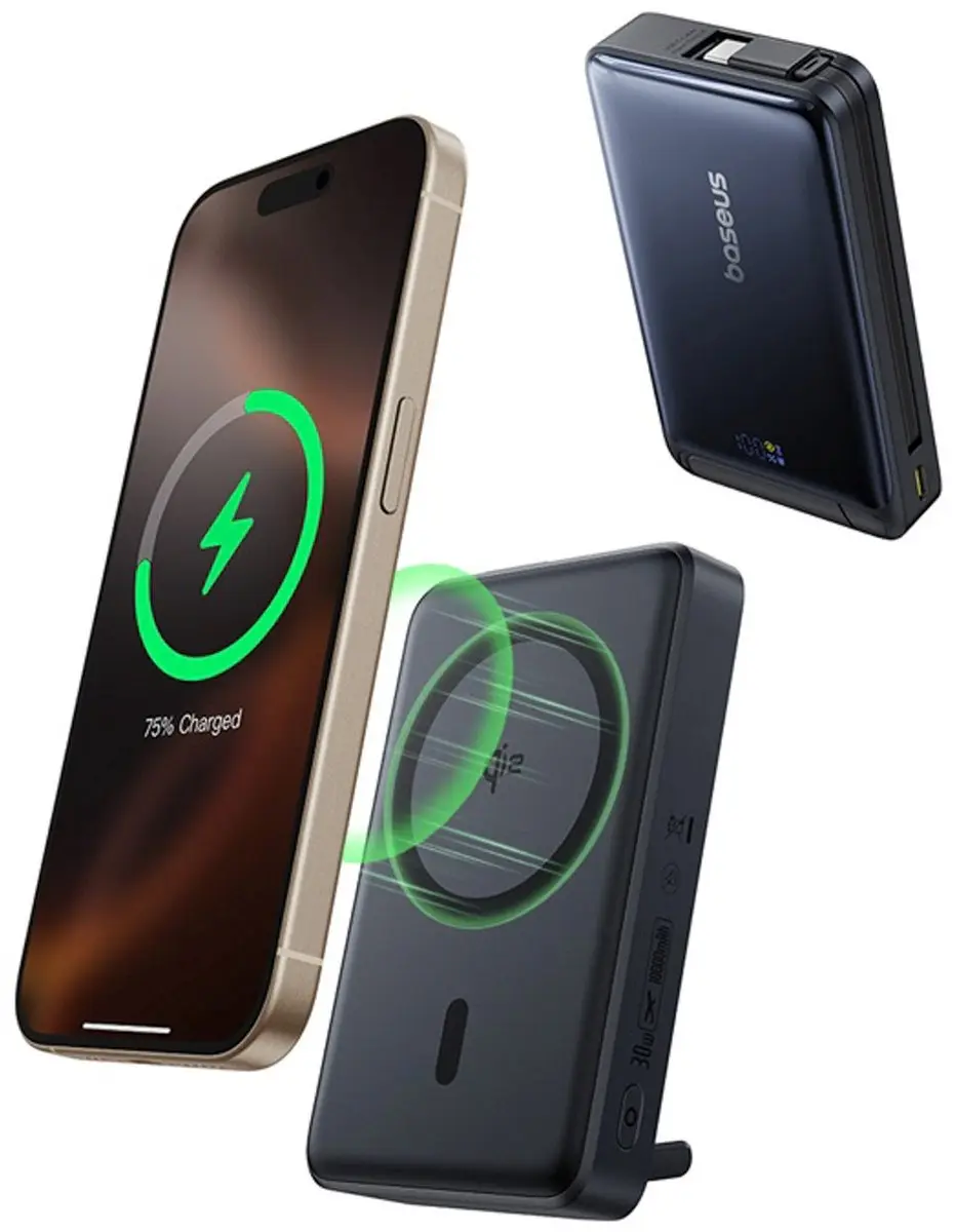 Baseus Nomos Serie Powerbank 10000mAh - 30W - Zwart