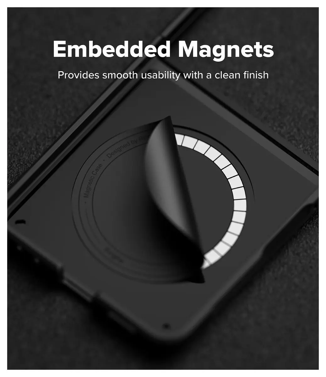Ringke Onyx Magnetic Hoesje Zwart - MagSafe/Qi2 voor Galaxy Z Flip 7 - afbeelding 6 van 6