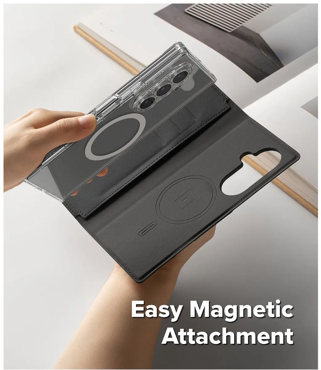 Ringke Folio Grip Wallet voor Samsung Galaxy Z Fold 7 - Zwart