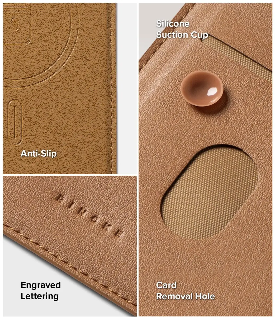 Ringke Folio Grip Wallet Hoesje - Samsung Galaxy Z Fold 7 - Bruin