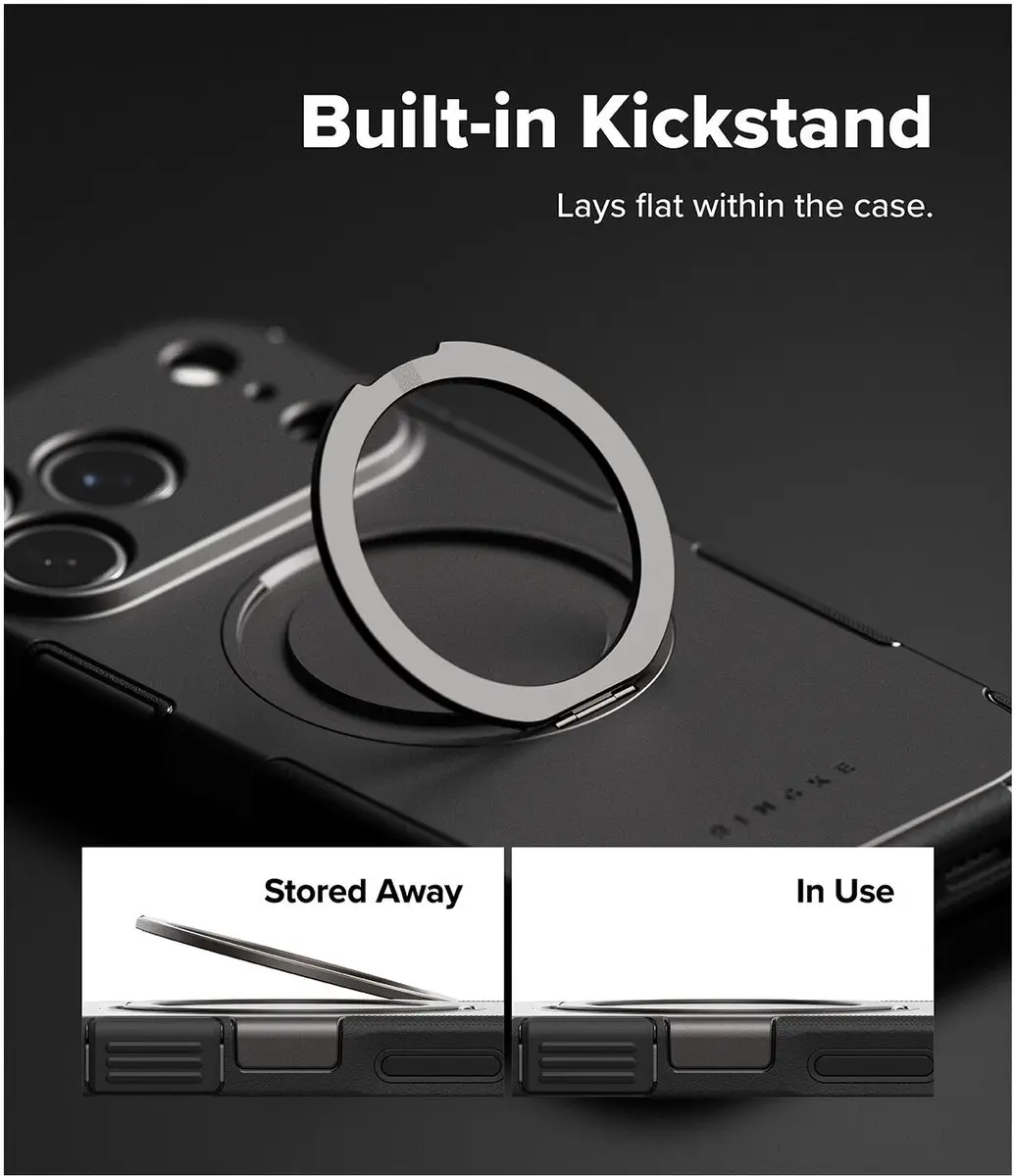 Ringke Hoesje iPhone 17 Pro Max - Rugged Gunmetal - MagSafe