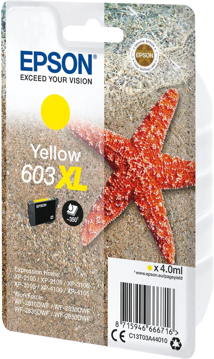 Epson 603XL Geel Inktcartridge - 700 Pagina's