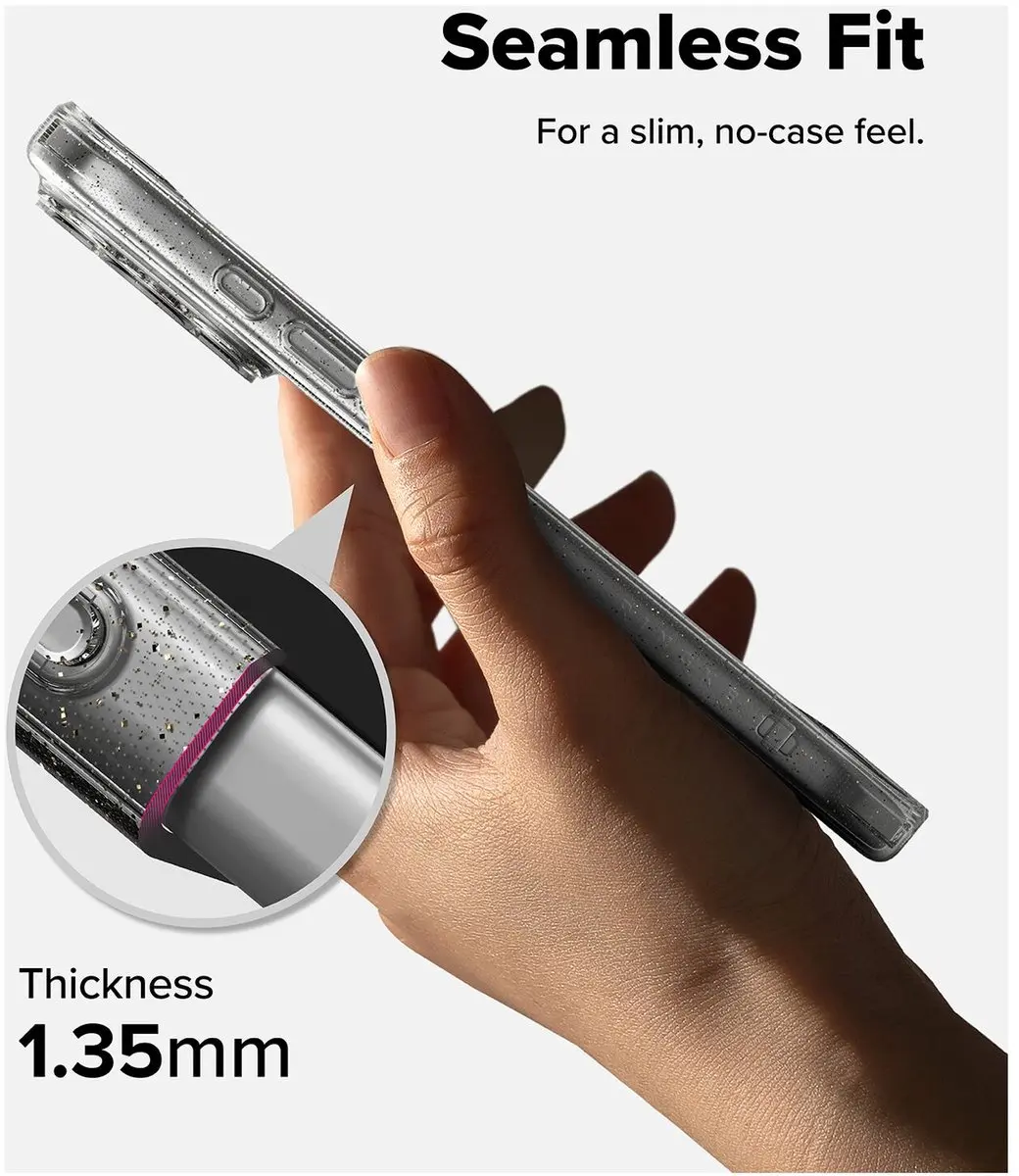Ringke Air Hoesje iPhone 17 Pro Max - Glitter Transparant