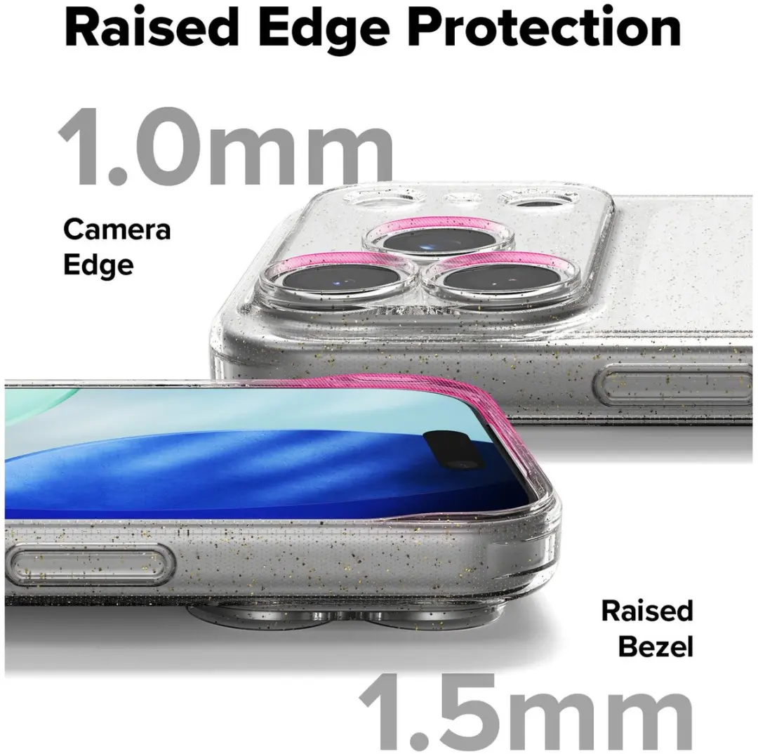 Ringke Air Hoesje iPhone 17 Pro Max - Glitter Transparant