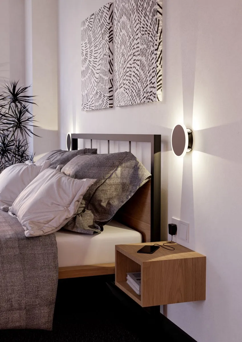 Eglo Talamello 1 Wandlamp LED - 17cm - Zwart/Wit
